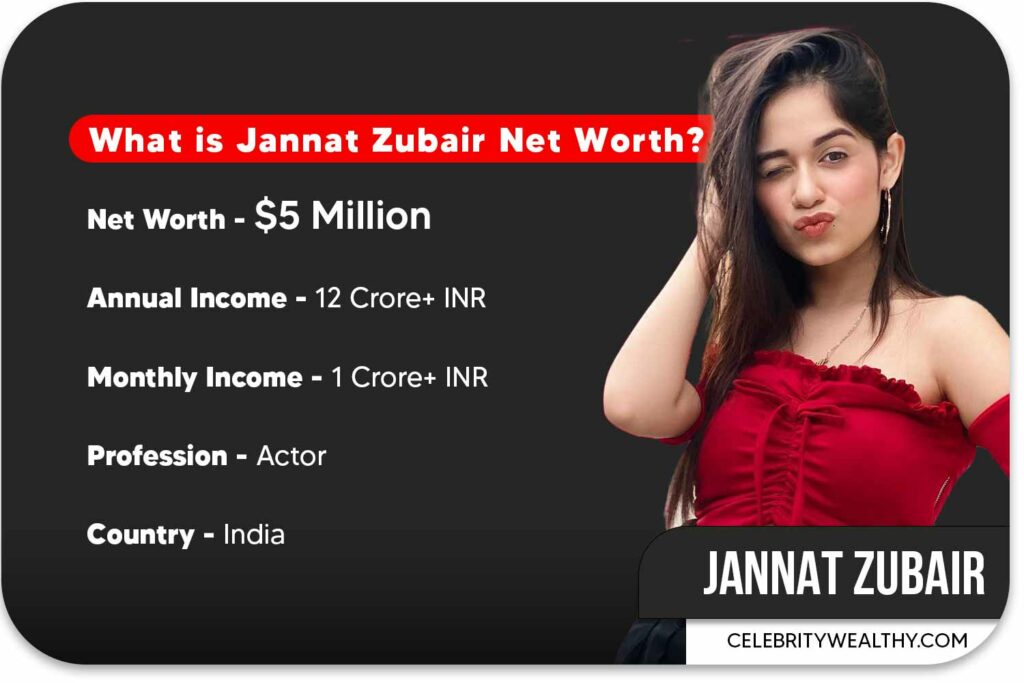 Jannat Zubair Net Worth and Income