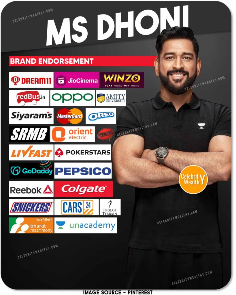 Ms Dhoni Brand Endorsement List