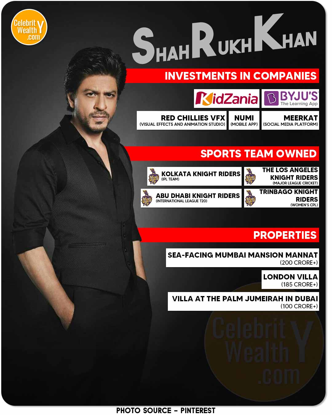 Shahrukh Khan Investments and Bussiness